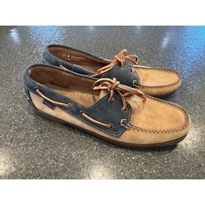 Sebago Docksides Blue Tan Men's Boat‎ shoe Classic Preppy Size 11N
